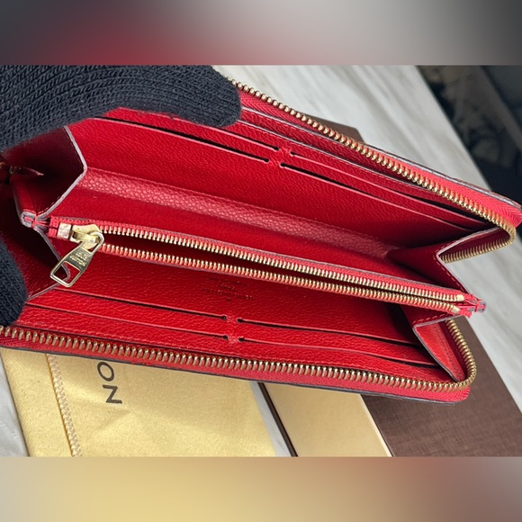 Louis Vuitton clemence empreinte red long wallet - Picture 15 of 16